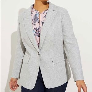 Loft PLUS Herringbone Grey Blazer